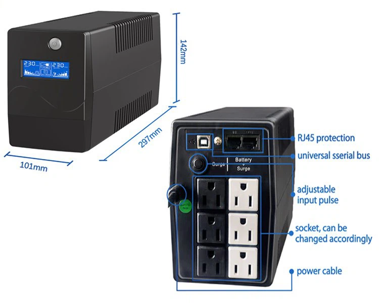 offline ups 500va with LCD